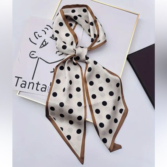 Elegant Polka Dot Scarf H17 - Picture 3 of 5